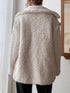 'Chara' Fleece Faux Fur Open Coat - Celes Fashion